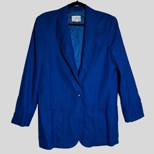 Vintage Pendleton Wool Blazer Royal Blue Size 16 – NOS, Made in USA